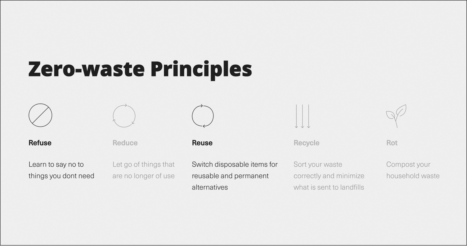 The 5 R's of zero-waste