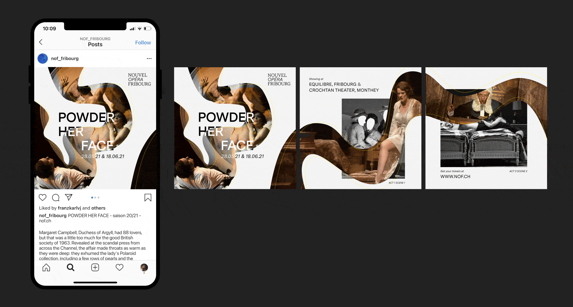 GIF of Instagram post with three slides