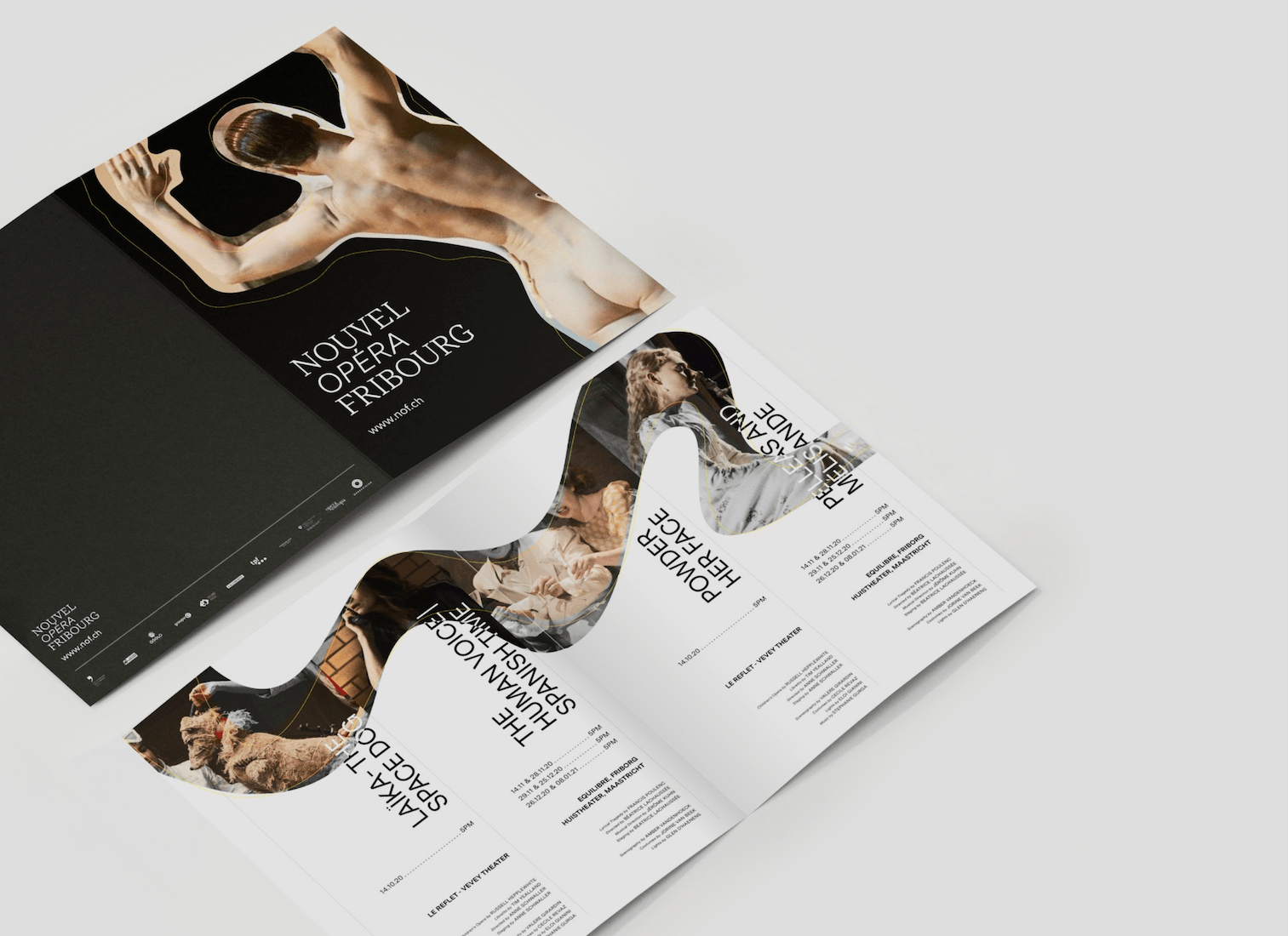 Interior and exterior of program for upcoming NOF operas