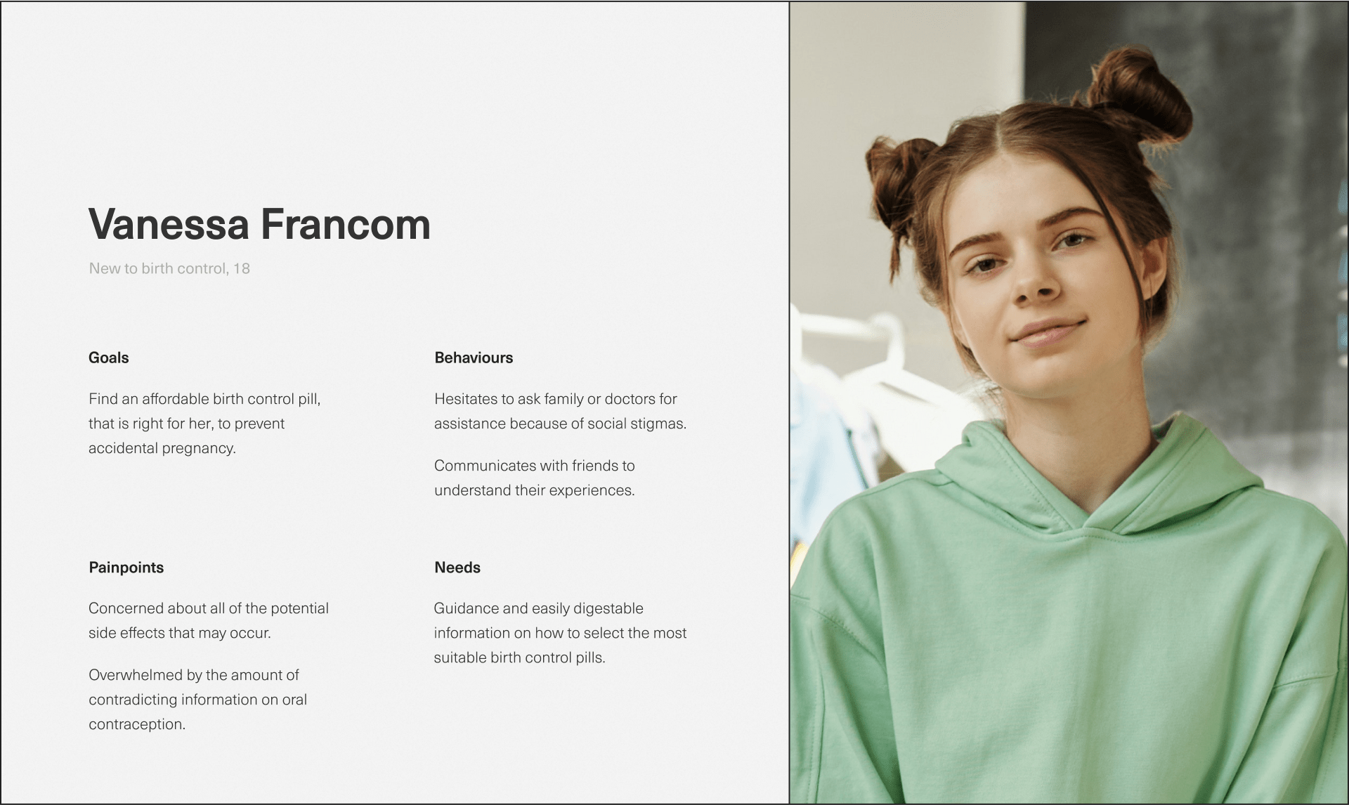 Persona of a potential Pill Club customer