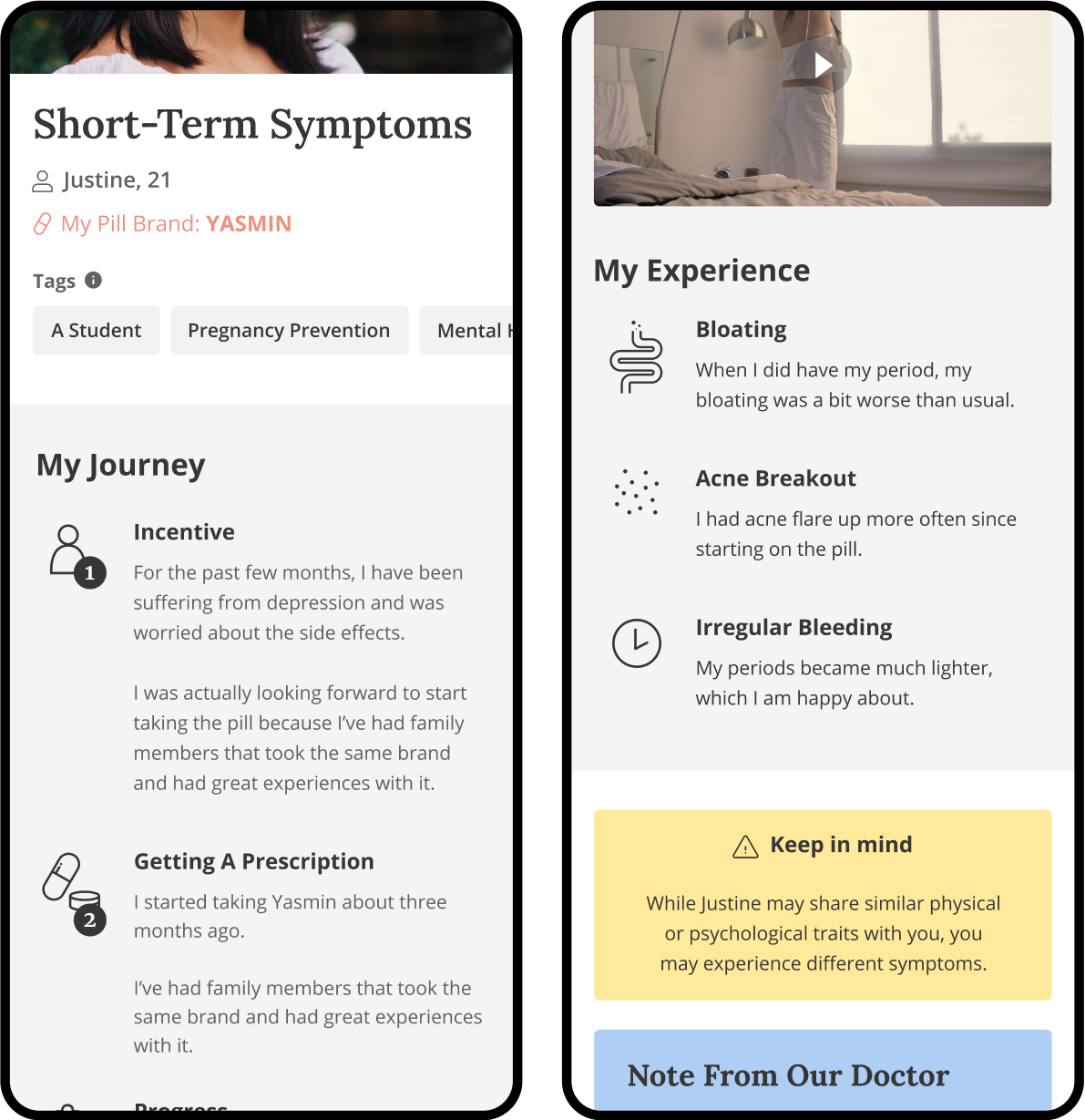Profile creation page