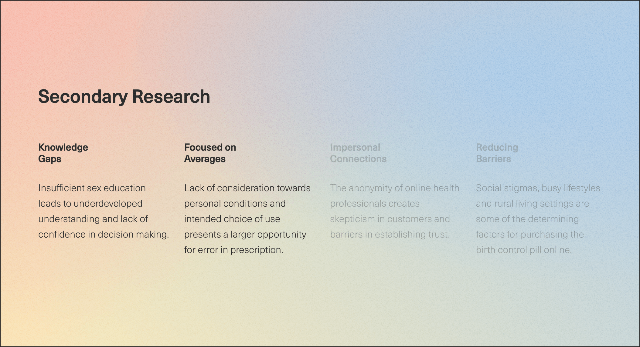 Secondary research insights